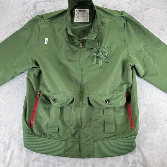 Vintage Rocawear Jacket Men's 3XL Green Pockets Light Soft - Picture 1 of 12